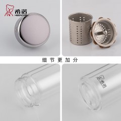 希诺（heenoor）双层抗菌玻璃杯200ml   XN-602L