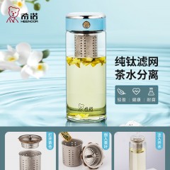 希诺（heenoor）单层抗菌玻璃杯 400ml   XN-700L