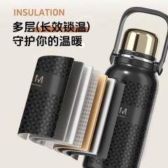 格沵（germ）黑耀系列悦动保温杯曜石黑 GE-24AW-DB126
