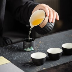 宏裕 国潮东方江山·元宝快客3杯主人杯茶叶罐礼盒套装 HYXQ1062