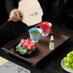 宏裕 非遗·荷花冰花釉对杯·香氛礼盒套装 HYXQ1061