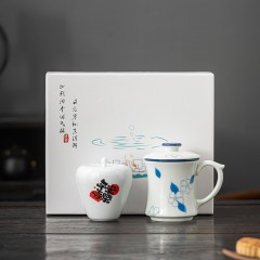 宏裕  琉璃+平安喜乐罐办公杯套餐礼盒 JHY-CJ-183