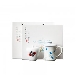 宏裕  琉璃+平安喜乐罐办公杯套餐礼盒 JHY-CJ-183