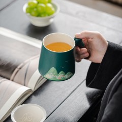 宏裕  手画江山办公茶杯 JHY-CJ-189