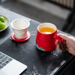 宏裕  手画江山茶叶罐+办公杯礼盒套装 JHY-CJ-199
