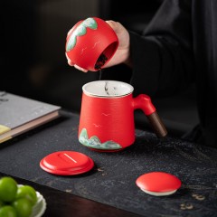 宏裕   手画江山茶叶罐+办公杯+冰花釉主人杯礼盒套装 JHY-CJ-200 （3头）