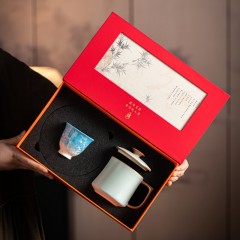宏裕 茶窗承福冰花主人杯+办公杯礼盒套装 JHY-CJ-219-1