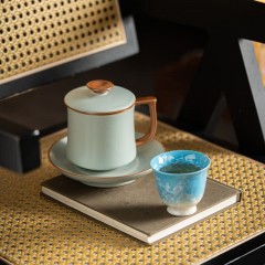 宏裕 茶窗承福冰花主人杯+办公杯杯碟礼盒套装 JHY-CJ-219-2