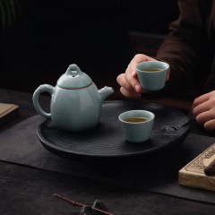 宏裕 龙腾皮盒茶与壶套装 HYCY1016 (5头)
