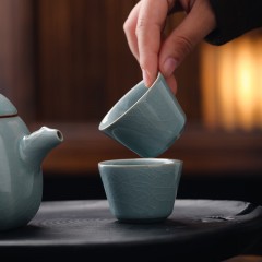 宏裕 龙腾皮盒茶与壶套装 HYCY1016 (5头)