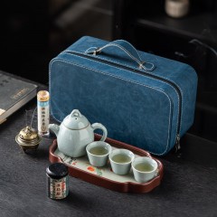 宏裕 龙腾2号8头茶盘香炉茶壶3杯罐茶商务套装 JHY-CJ-2010