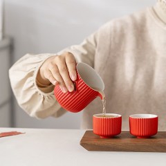 宏裕  纳福居家滇红茶罐6杯红包茶具礼盒套装 HYXQ1035