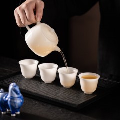 宏裕  纳福瑞驹岩茶璞玉壶4杯礼盒套装 HYXQ1086