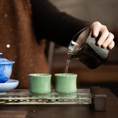 宏裕 10头龙鳞壶4杯三才盖碗玻璃公道杯干泡盘礼盒套装 HYXQ1104