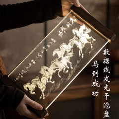宏裕 9头三才盖碗4杯主人杯办公杯干泡盘礼盒套装 HYXQ1111