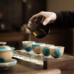 宏裕 9头三才盖碗4杯主人杯办公杯干泡盘礼盒套装 HYXQ1111