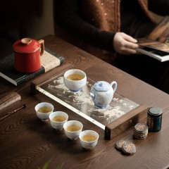 宏裕 马到成功9头茶壶4杯主人杯办公杯普洱熟茶罐干泡盘礼盒套装 HYXQ1113