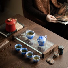 宏裕 马到成功9头茶壶4杯主人杯办公杯普洱熟茶罐干泡盘礼盒套装 HYXQ1113
