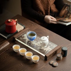 宏裕 马到成功9头茶壶4杯主人杯办公杯普洱熟茶罐干泡盘礼盒套装 HYXQ1113