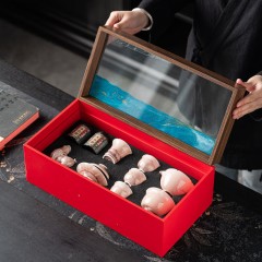 宏裕  天马行空冰花晶釉11头盖碗4杯马奔双茶罐流沙干泡盘礼盒套装 HYXQ1064