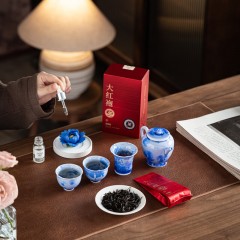 宏裕 东方茶礼非遗牡丹花7头茶壶主人杯2杯大红袍礼盒套装 HYXQ1066