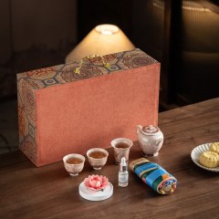 宏裕 东方茶礼非遗牡丹花雨伞7头茶壶主人杯2杯礼盒套装 HYXQ1068