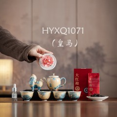 宏裕 雅器典藏非遗牡丹花大红袍青云驹9头茶壶4杯礼盒套装 HYXQ1071