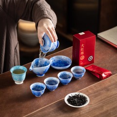 宏裕 雅器典藏岩茶8头三才盖碗茶海主人杯4杯礼盒套装 HYXQ1073