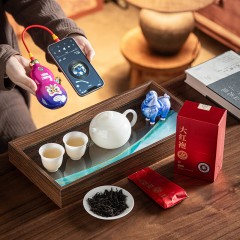 宏裕 八方来财充电宝岩茶青云驹璞玉7头茶壶2杯茶盘礼盒套装 HYXQ1089