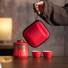 宏裕  元宝福袋2杯收纳快客茶具套装 HYXQ1042