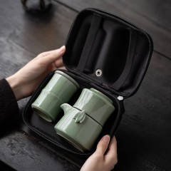 宏裕 翠竹2杯茶叶罐收纳快客茶具套装 JHY-CJ-160