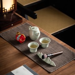 宏裕 国潮东方5头茶壶2杯笔架马摆件礼盒套装  JHY-CJ-228-1