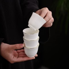 宏裕  定制专供2冰岛100g中国白盖碗套装  JHY-CJ-119
