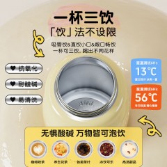 Diller迪乐贝尔 一盖双饮拎拎保温杯 520ML D9327