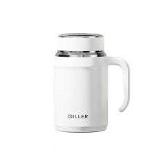 Diller迪乐贝尔 内置茶隔带手柄保温杯 580ML D9325