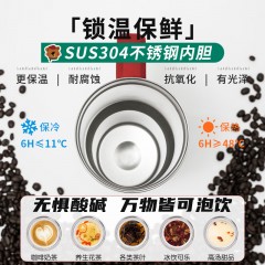 Diller迪乐贝尔 防尘吸管盖樱桃熊冰霸杯 1200ML D9221（吸管）