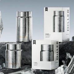 Diller迪乐贝尔 口袋杯高端钛杯彩盒装 150ML DTi5017（小冰花）