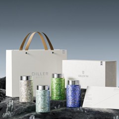 Diller迪乐贝尔 口袋杯高端钛杯礼盒装  280ML DTi5014-3（大冰花）