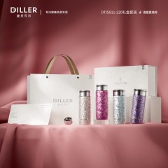Diller迪乐贝尔 高端钛杯配滤网钛杯礼盒装 220ML DTi5011-2（大冰花）