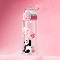 Diller迪乐贝尔 吸管直饮两用樱花双饮杯 660ML D2635（吸管+直饮）