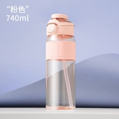 Diller迪乐贝尔 吸管+直饮双饮塑料杯 740ML D2400（直饮+吸管）