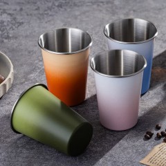 徽羚羊 云烹  户外304不锈钢渐变色冰杯 啤酒杯四件套+收纳袋 HLY-BJ-24005