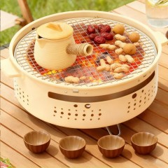 徽羚羊 围炉煮茶圆桌围炉+文韵茶具套装   HLY-TZ-25010-1