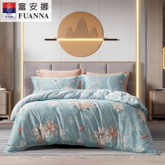 富安娜(FUANNA)  纯棉四件套-金蕊玉露203*229cm