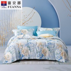富安娜(FUANNA)  纯棉四件套-清袖幽兰203*229cm