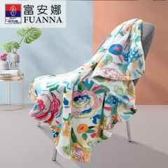 富安娜(FUANNA)  单层法兰绒毯-摩卡时光80*120cm