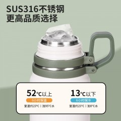 Diller迪乐贝尔 便携提手森然手提保温杯 800ML MLH9113-2
