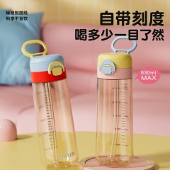 Diller迪乐贝尔 吸管直饮两用拎拎杯 630ML D2604（吸管+直饮）