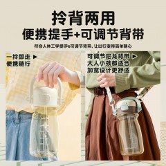 Diller迪乐贝尔 吸管直饮两用拎拎杯 720ML D2602（吸管+直饮）