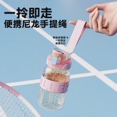 Diller迪乐贝尔 吸管直饮两用双饮随行杯 580ML D2613（吸管+直饮）